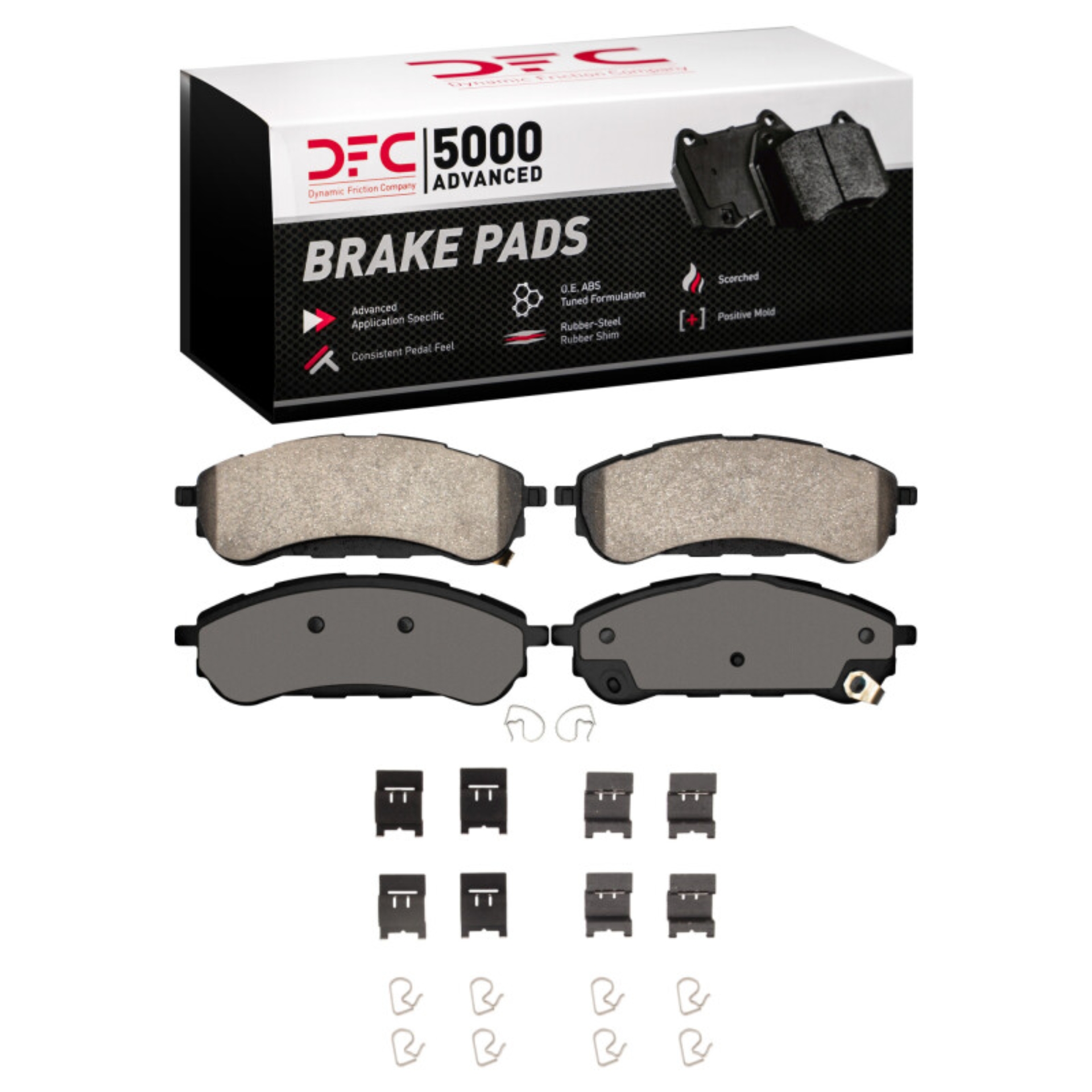 Picture of DFC 19-23 Ford Ranger (USA/Canada) Rear 5000 Advanced Ceramic Brake Pads and Hardware Kit