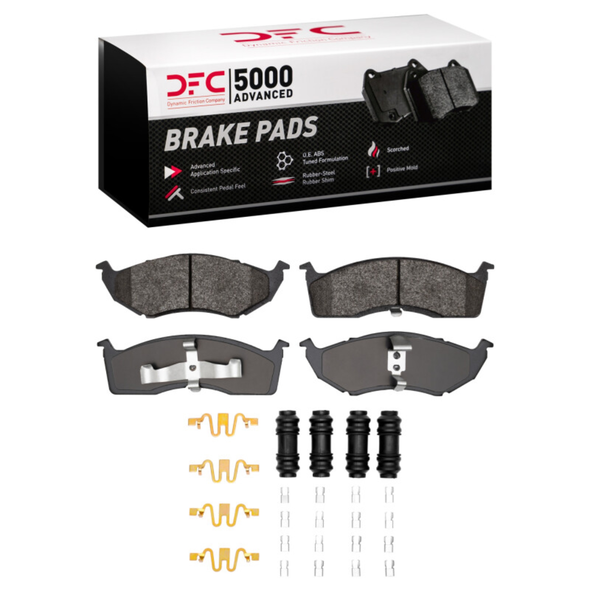 Picture of DFC 99-04 Chrysler 300M Front 5000 Advanced Semi Metallic Brake Pads and Hardware Kit