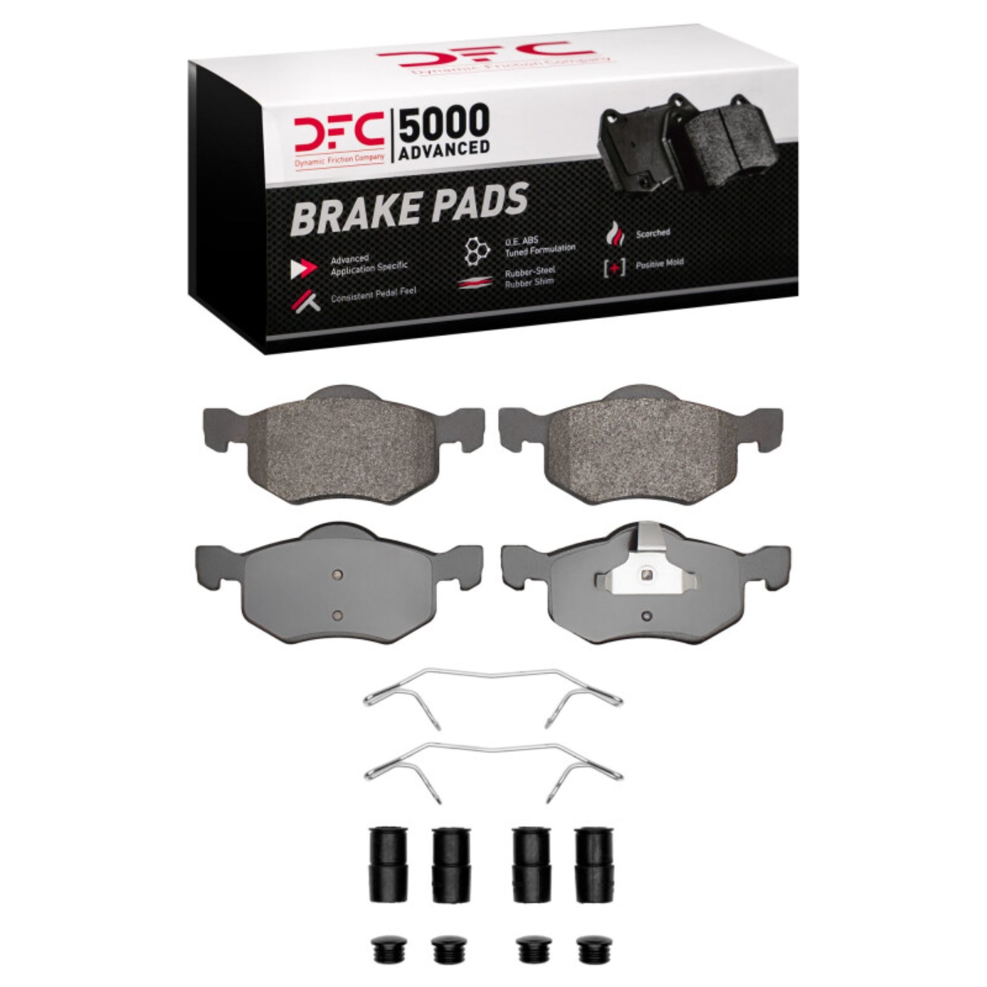 Picture of DFC 01-05 Ford Escape Front 5000 Advanced Semi Metallic Brake Pads and Hardware Kit