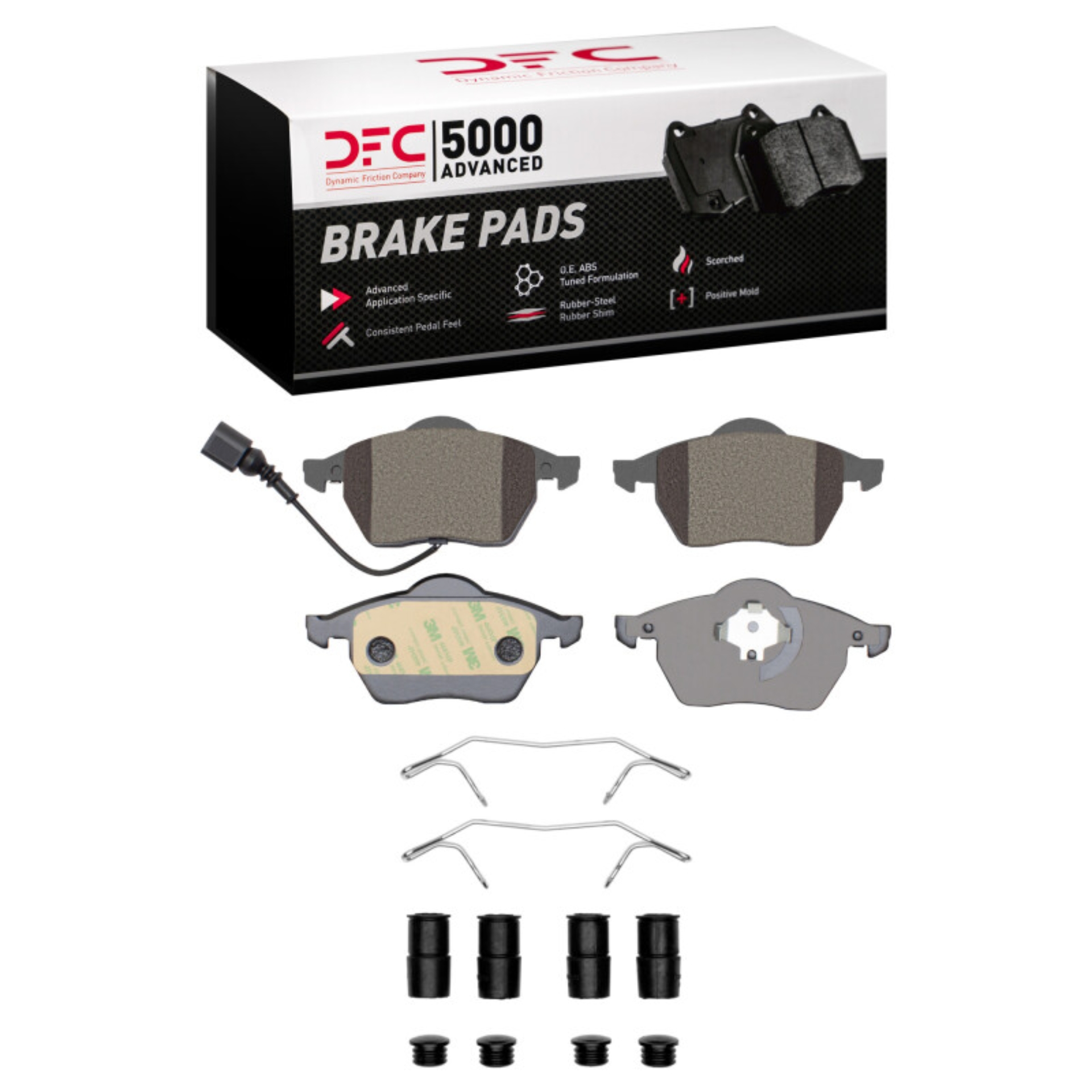 Picture of DFC 00-06 Audi TT Front 5000 Advanced Low Metallic Brake Pads and Hardware Kit