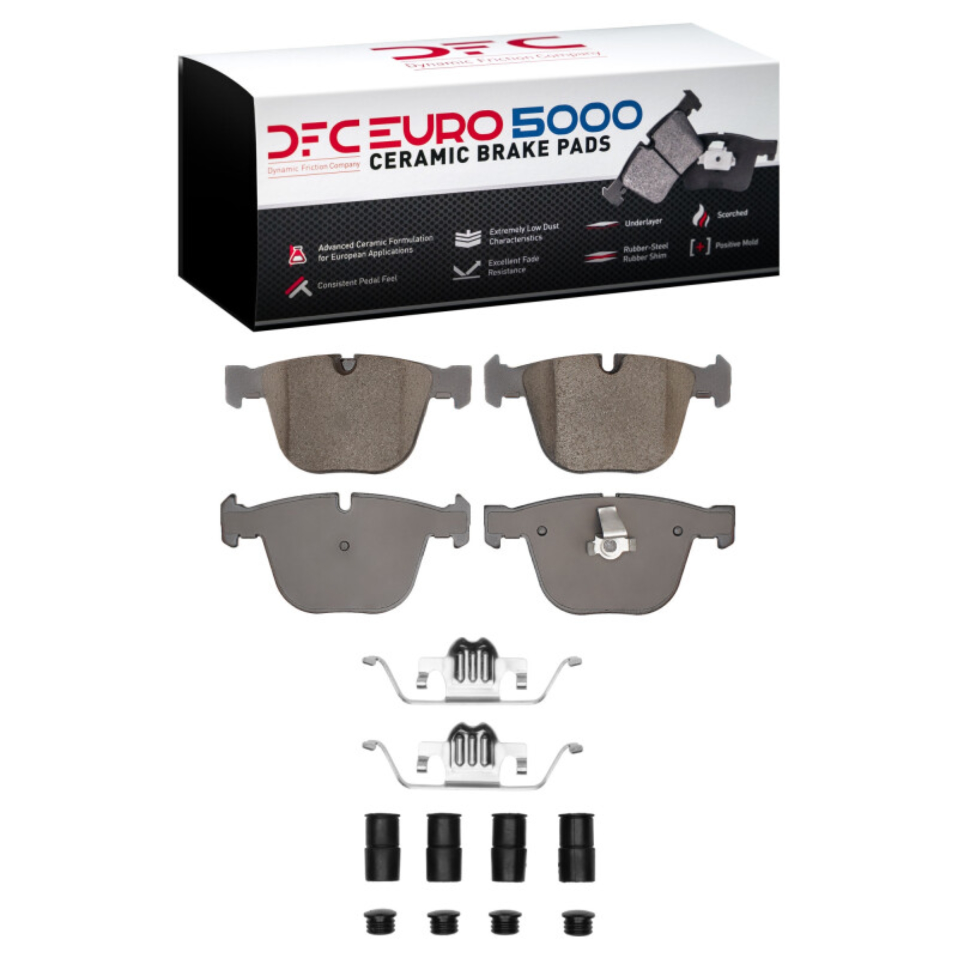 Picture of DFC 10-19 BMW X5 Rear Euro 5000 Ceramic Brake Pads and Hardware Kit