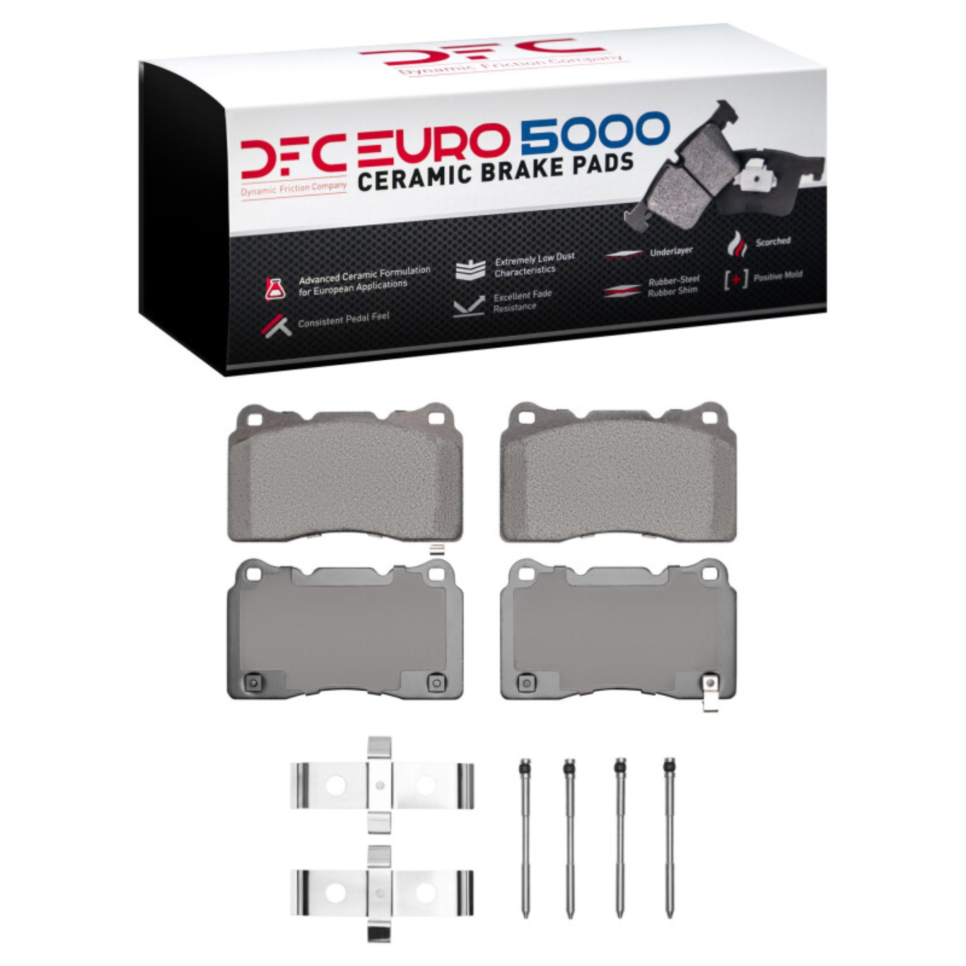 Picture of DFC 05-06 Ford GT Front Euro 5000 Ceramic Brake Pads and Hardware Kit