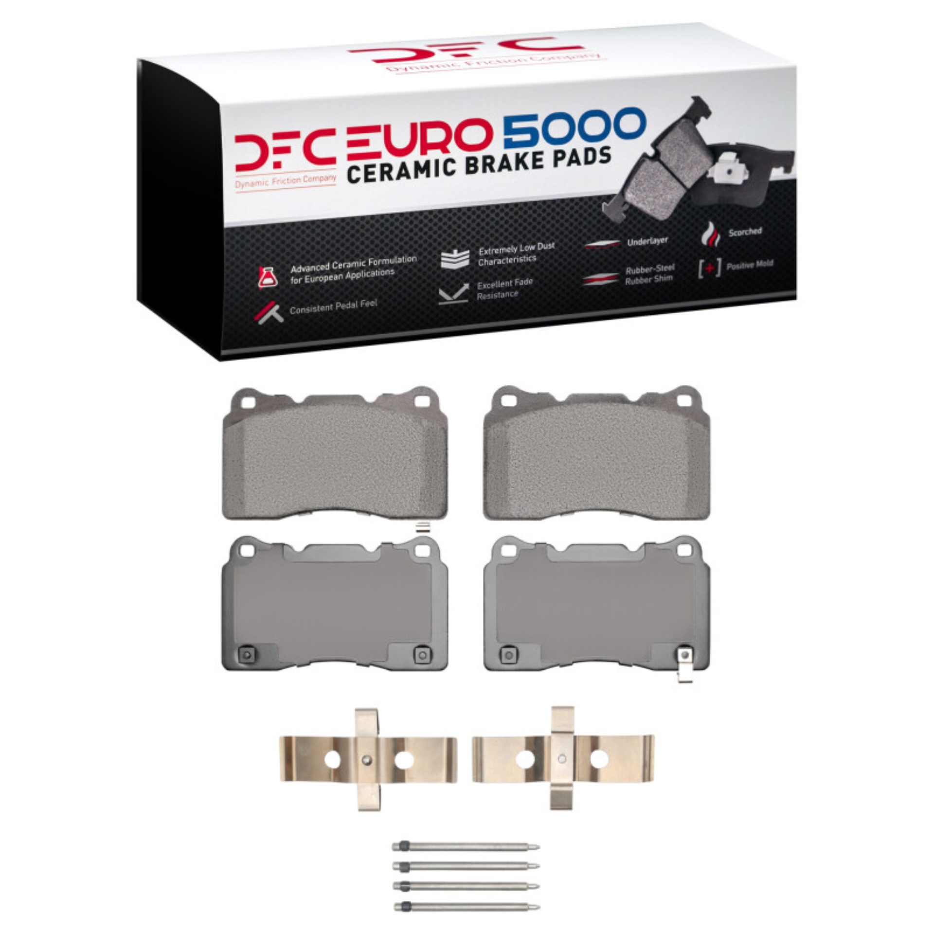 Picture of DFC 14-17 Dodge Viper Front/Rear Euro 5000 Ceramic Brake Pads and Hardware Kit