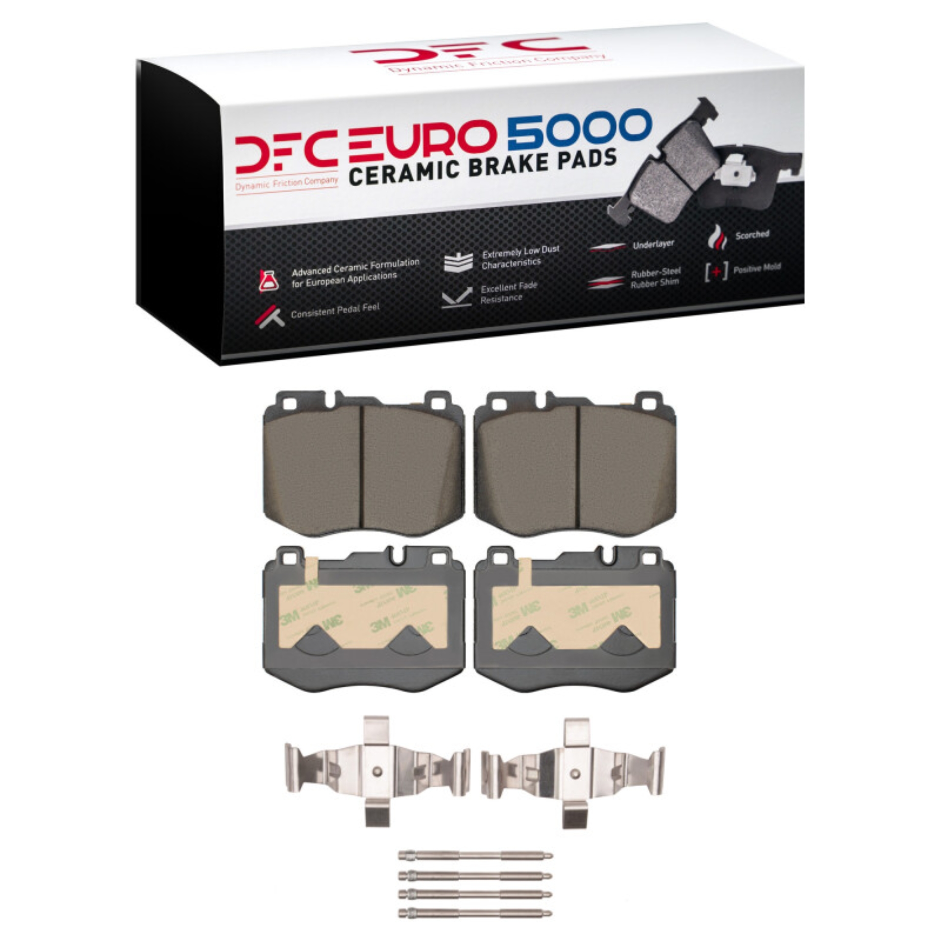 Picture of DFC 15-23 Mercedes-Benz C300 Sedan Front Euro 5000 Ceramic Brake Pads and Hardware Kit