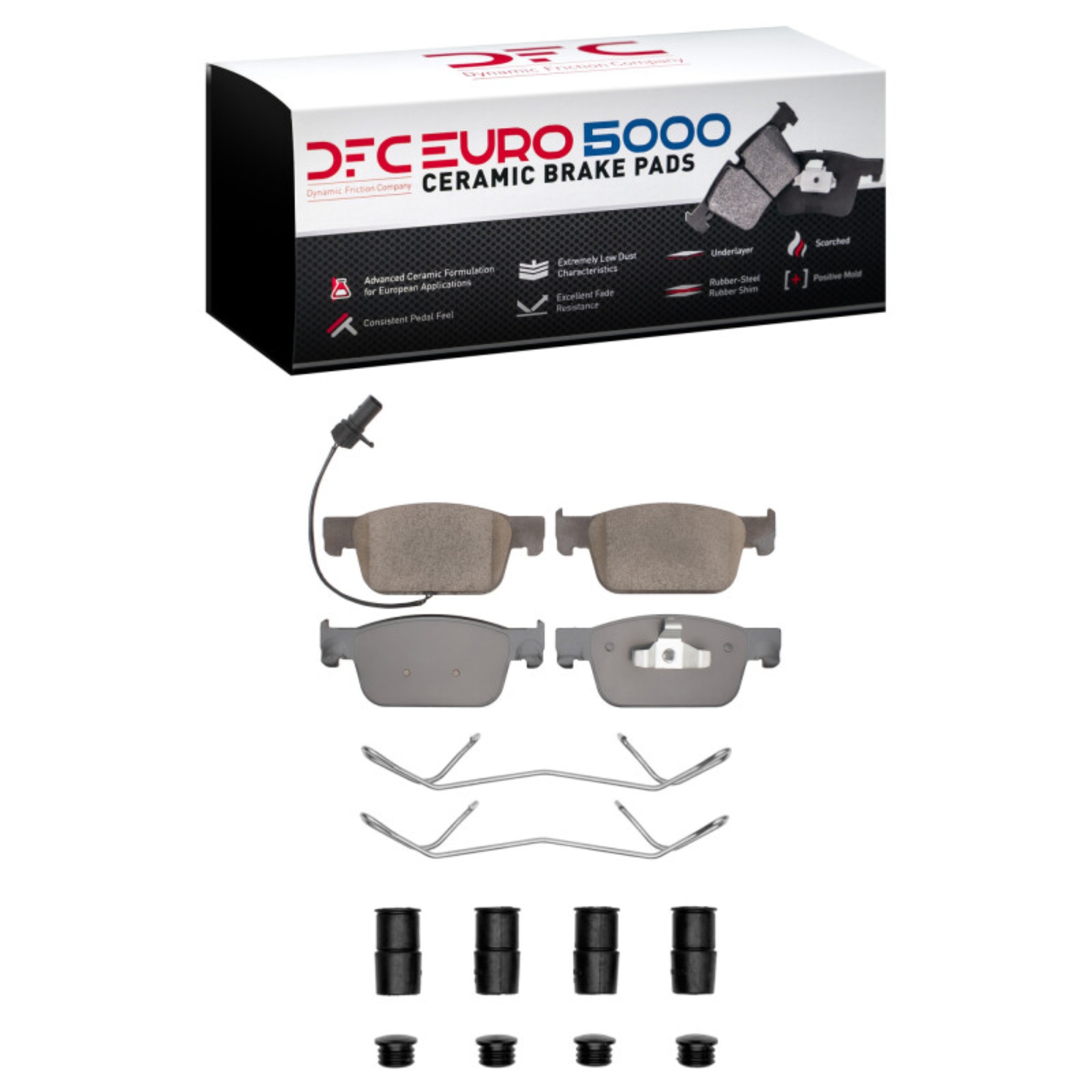 Picture of DFC 16-25 Audi A4 (Mexico) Front Euro 5000 Ceramic Brake Pads and Hardware Kit