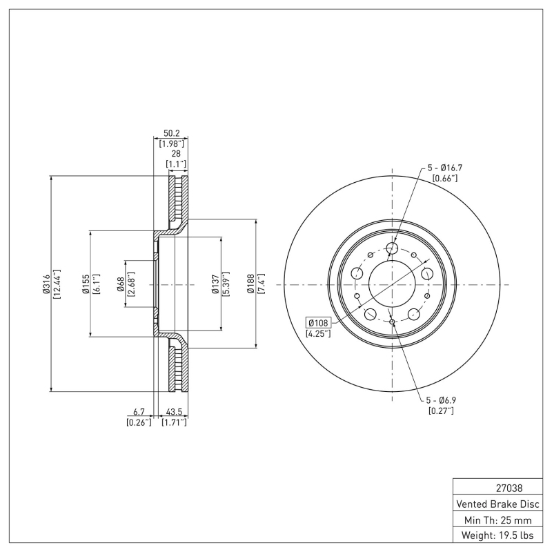 Picture of DFC 03-09 Volvo S60/XC90 Front GeoSPEC Coated Rotor