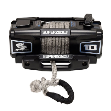 Picture of Superwinch 10000 LBS 12V DC 3/8in x 54ft Synthetic Rope Scorpion 10000SR Winch - Black Powdercoat