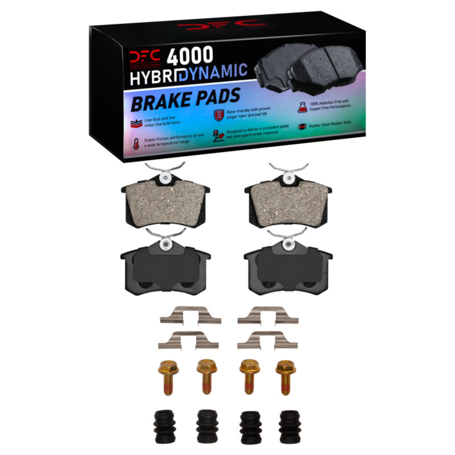 Picture of DFC 99-08 Audi A4 (Mexico) Rear 4000 HybriDynamic Brake Pads and Hardware Kit