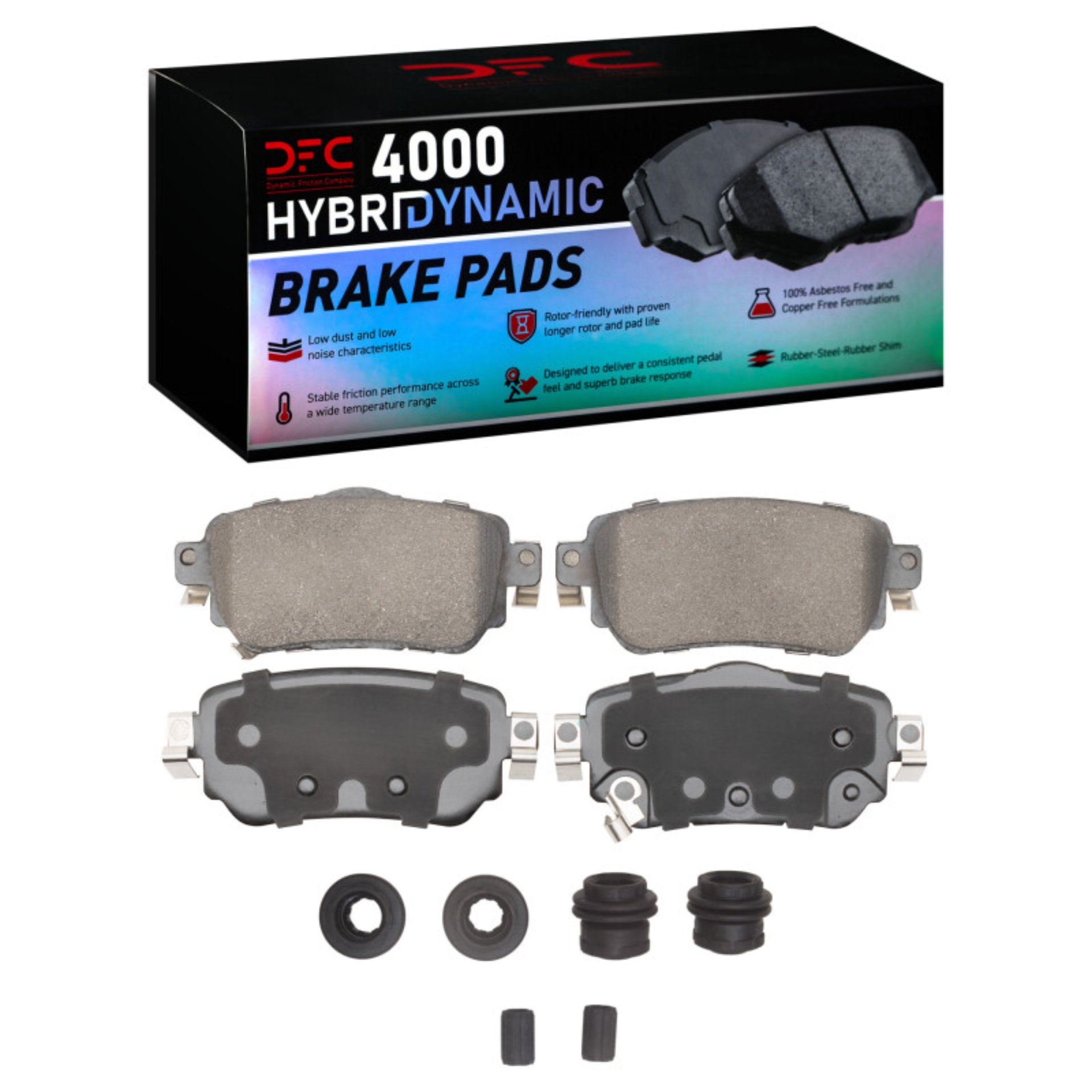 Picture of DFC 17-25 Nissan Leaf Rear 4000 HybriDynamic Brake Pads and Hardware Kit