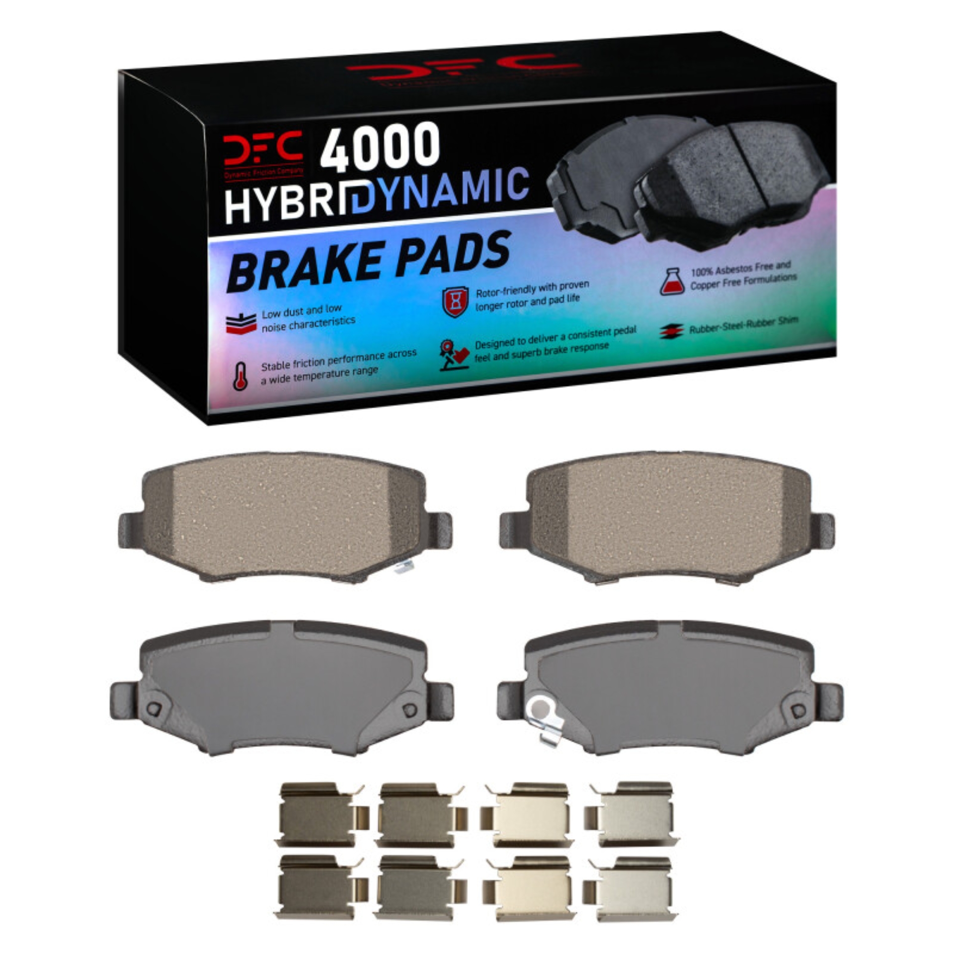 Picture of DFC 07-18 Dodge Nitro Rear 4000 HybriDynamic Brake Pads and Hardware Kit