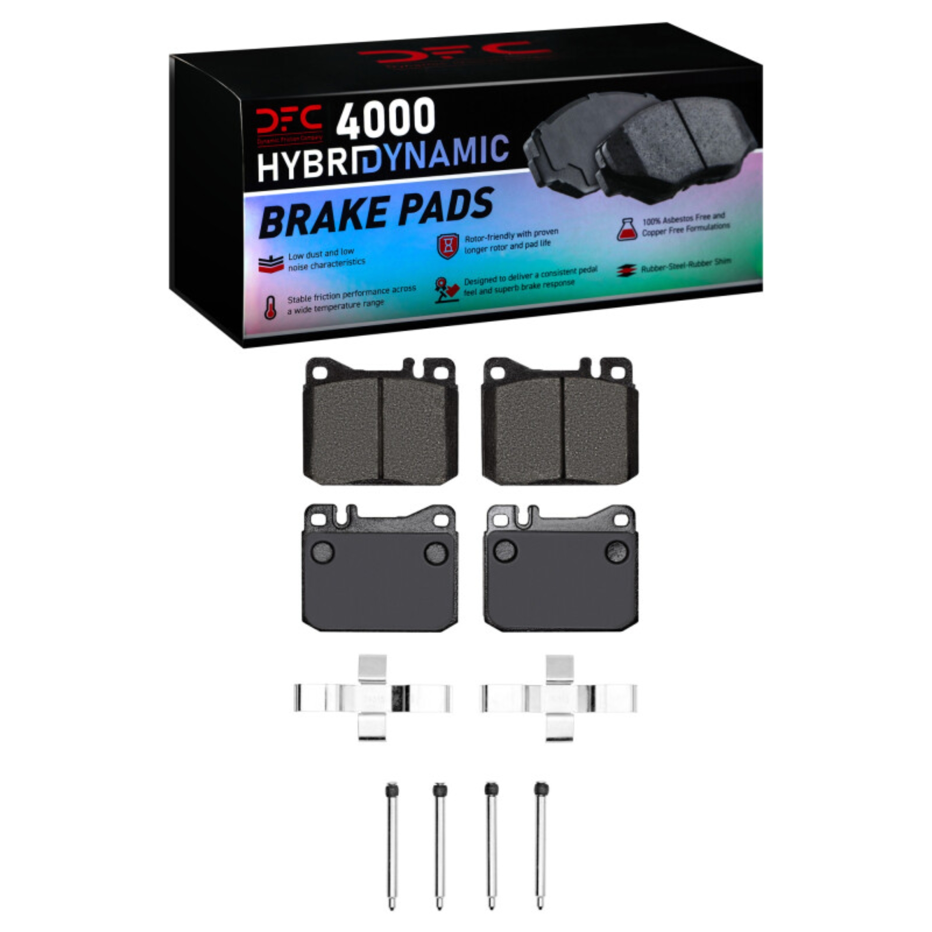 Picture of DFC 79-85 Mercedes-Benz 240D Front 4000 HybriDynamic Brake Pads and Hardware Kit