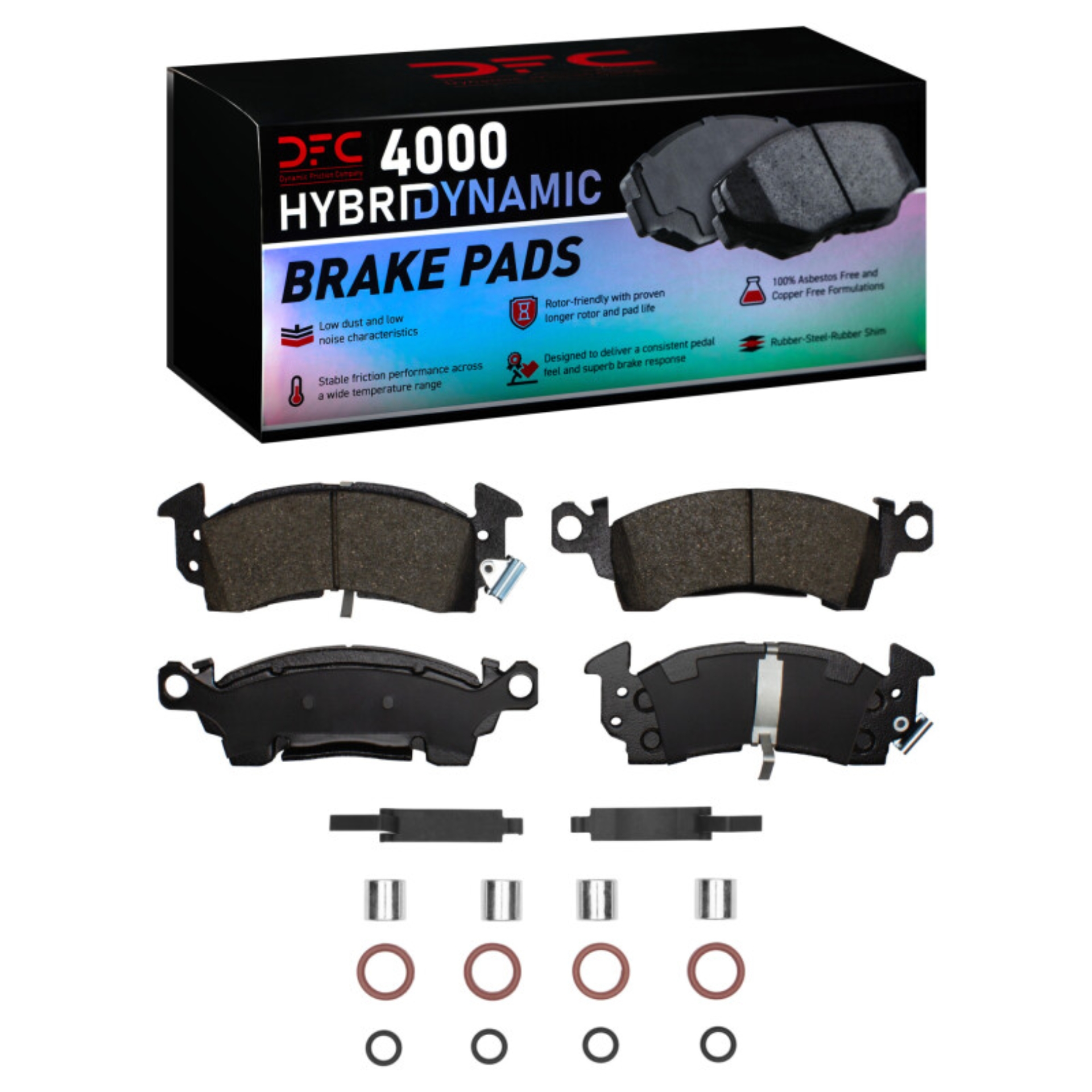 Picture of DFC 67-02 Buick GS 400 Front 4000 HybriDynamic Brake Pads and Hardware Kit