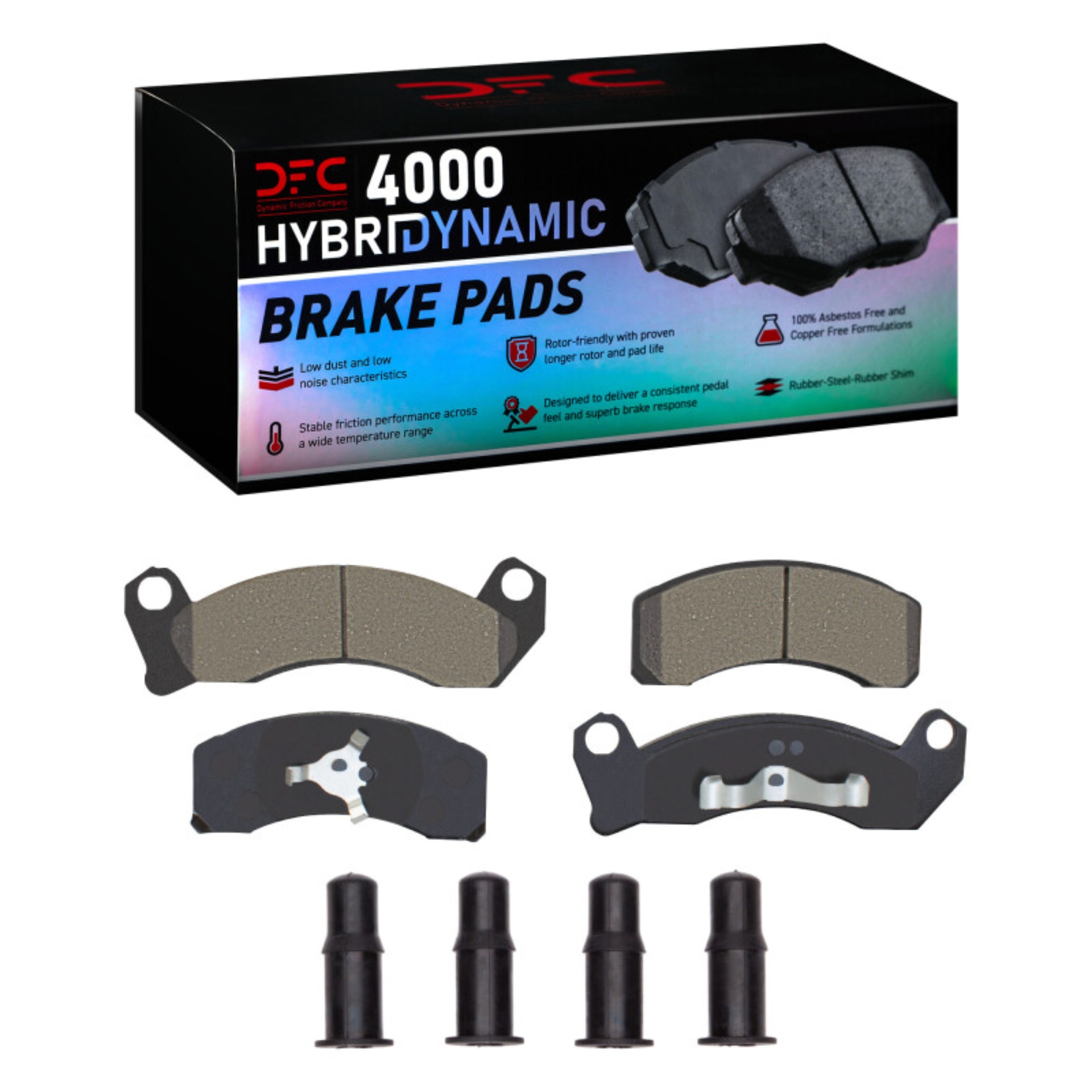 Picture of DFC 81-94 Ford Crown Victoria Front 4000 HybriDynamic Brake Pads and Hardware Kit