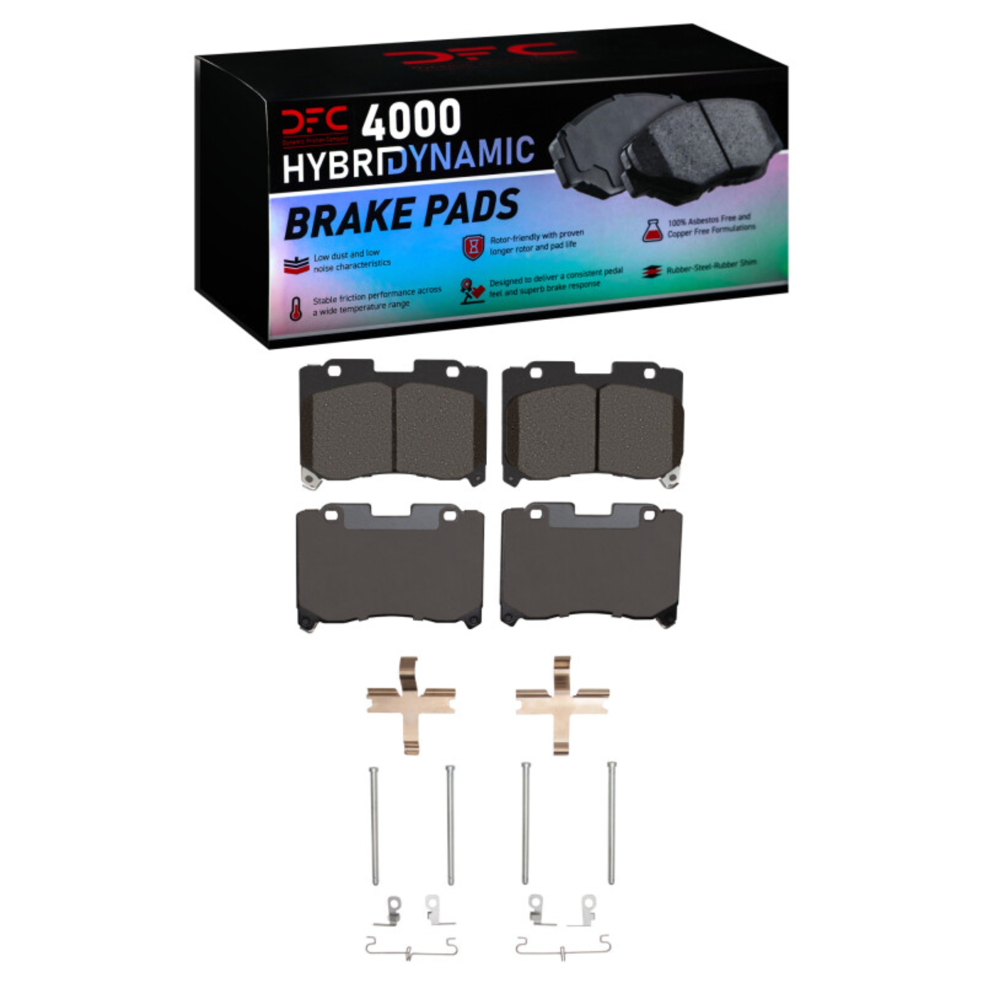 Picture of DFC 93-98 Toyota Supra Front 4000 HybriDynamic Brake Pads and Hardware Kit