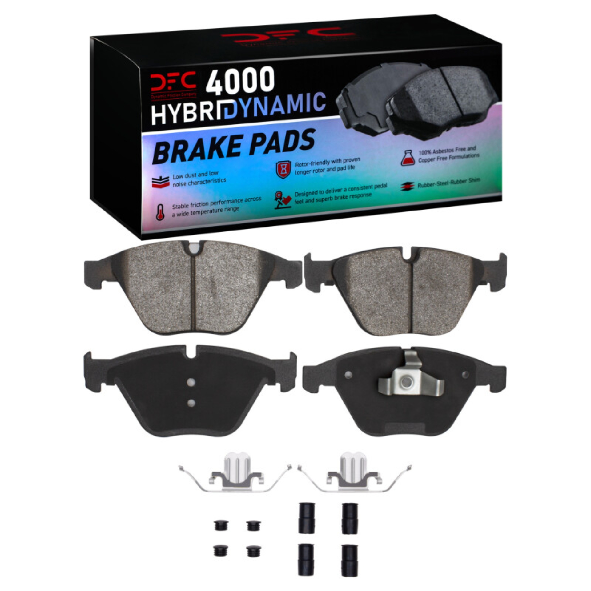 Picture of DFC 07-15 BMW X1 (USA/Canada) Front 4000 HybriDynamic Brake Pads and Hardware Kit
