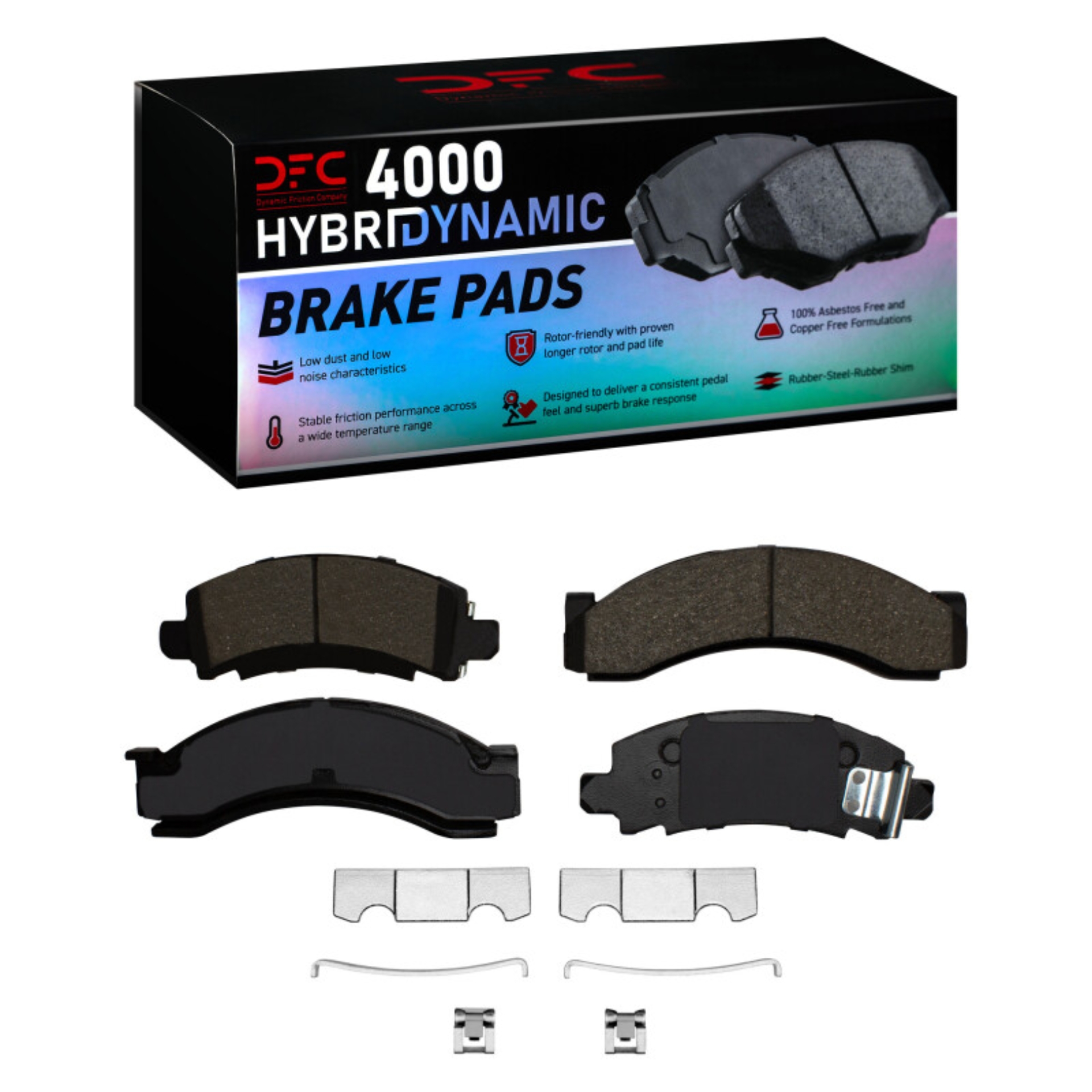 Picture of DFC 71-05 Chevrolet K30 Rear/Front 4000 HybriDynamic Brake Pads and Hardware Kit