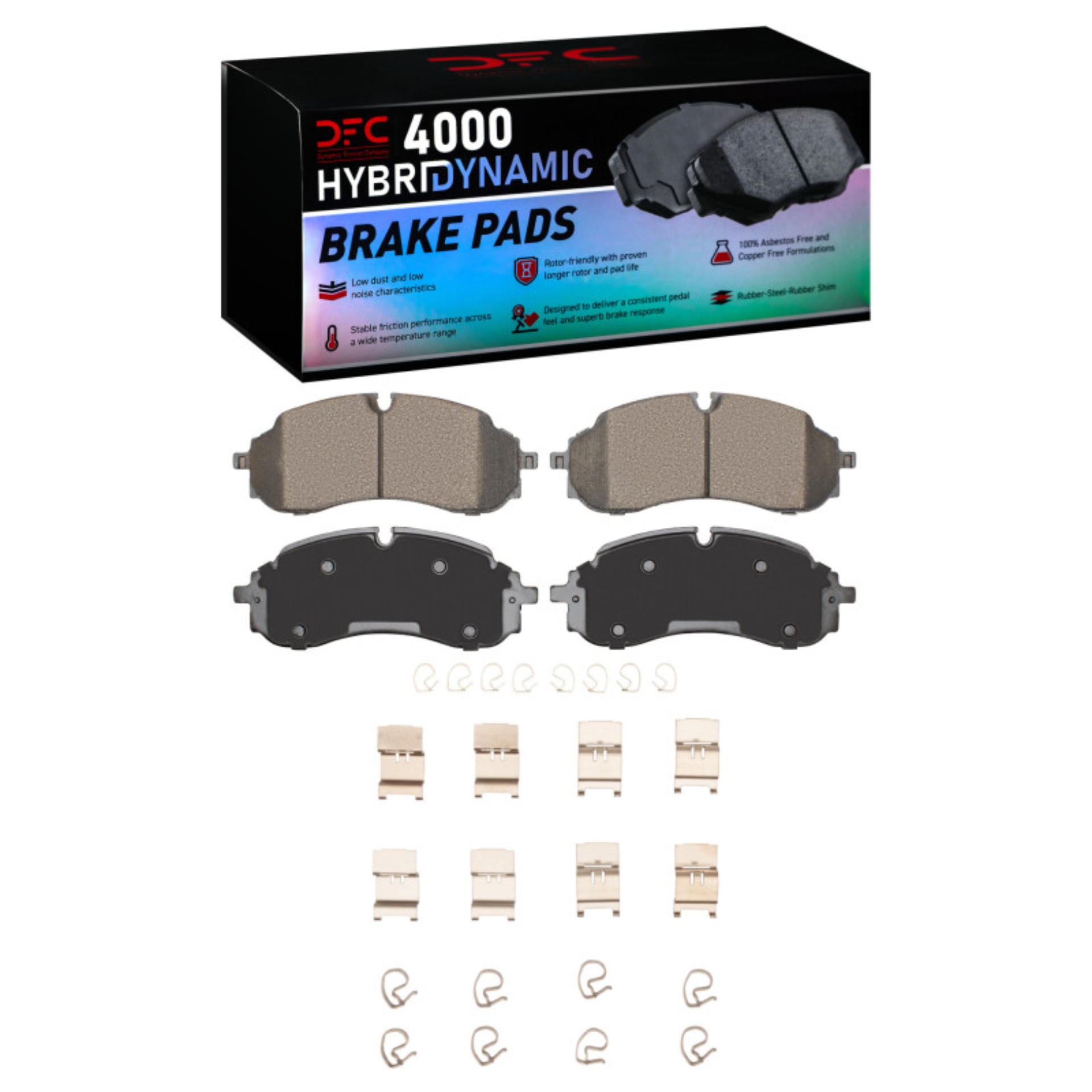 Picture of DFC 21-25 Ford E-Transit Front 4000 HybriDynamic Brake Pads and Hardware Kit