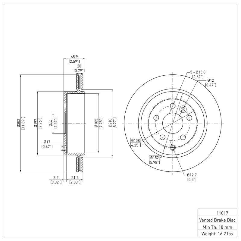 Picture of DFC 08-12 Land Rover LR2 Rear Brake Rotor