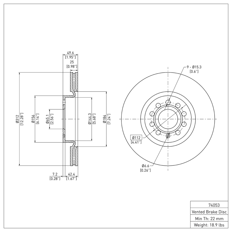 Picture of DFC 06-18 Volkswagen GTI Front Brake Rotor