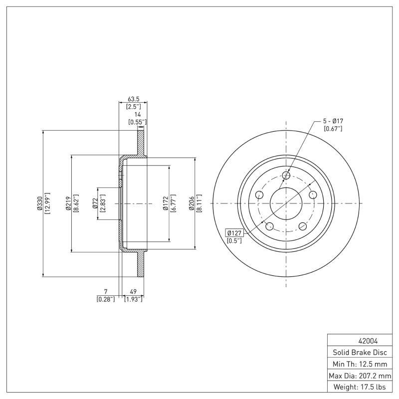 Picture of DFC 11-22 Dodge Durango Rear Brake Rotor