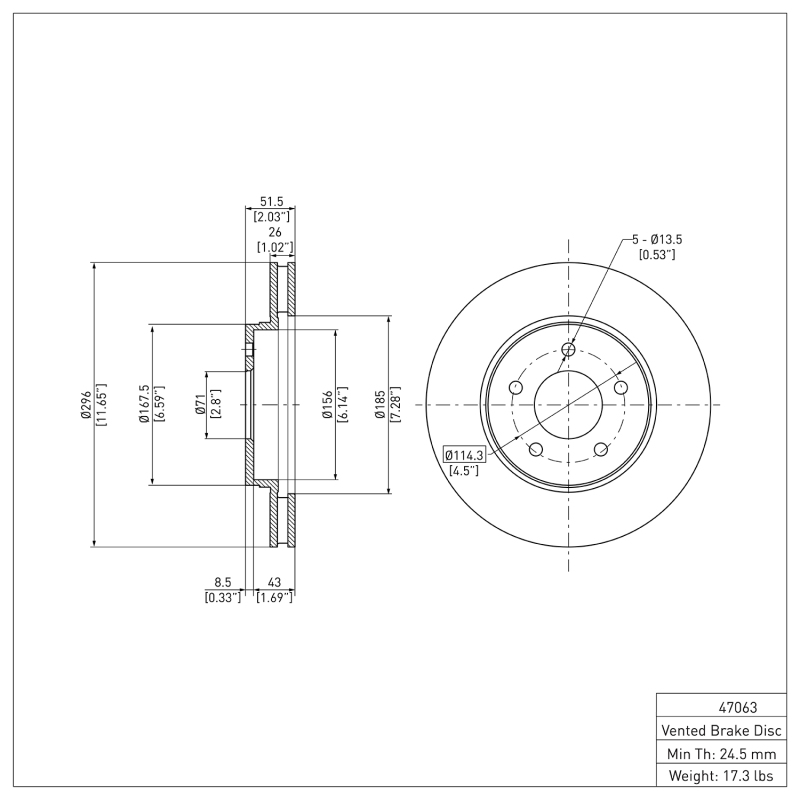 Picture of DFC 02-07 Chevrolet Equinox Front GeoSPEC Coated Rotor