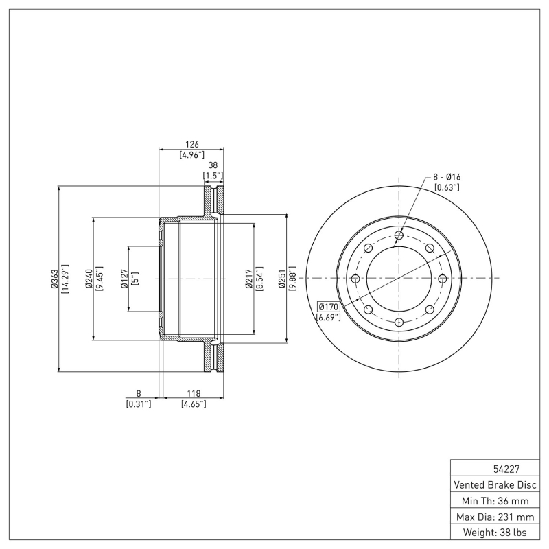 Picture of DFC 11-22 Ford F-250 2WD (Super Duty) Rear GeoSPEC Coated Rotor