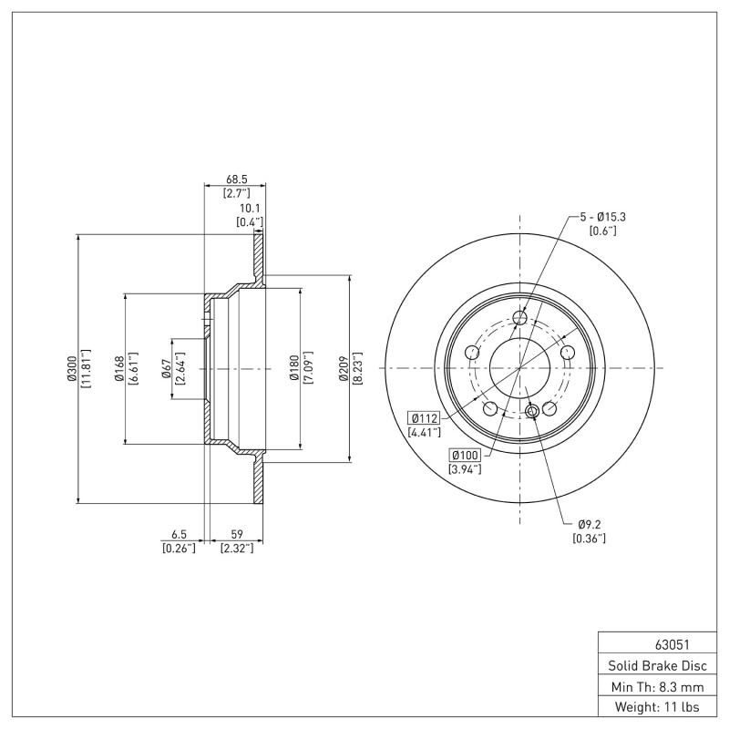 Picture of DFC 03-16 Mercedes-Benz E350 Rear GeoSPEC Coated Rotor