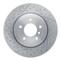 Picture of DFC 06-13 BMW 328i Rear Brake Rotor - Dimpled and Slotted