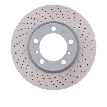 Picture of DFC 13-16 Porsche Cayman Right Front Drilled Hi-Carbon Alloy Geomet Coated Rotor