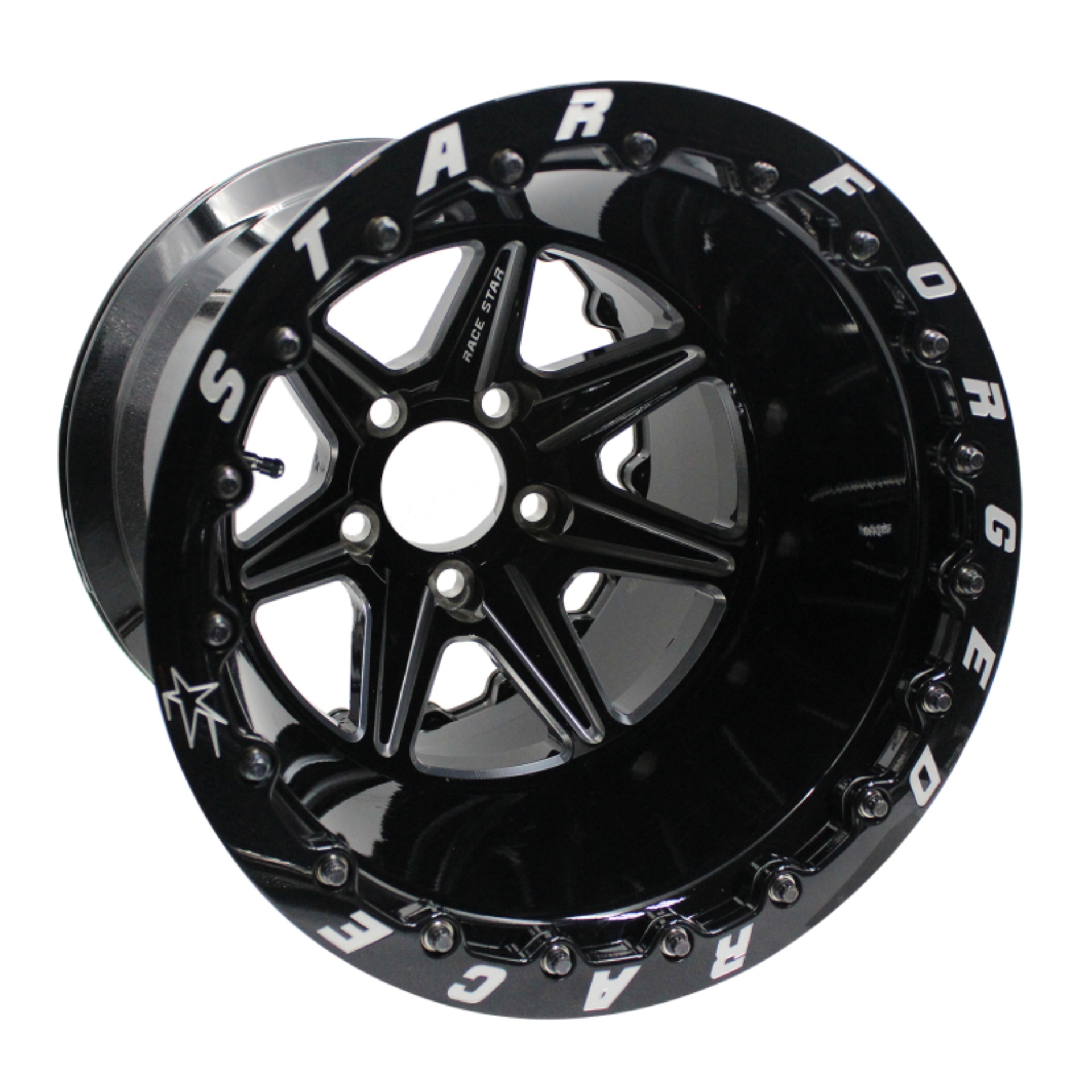 Picture of Race Star 72 ValStar 15x8 / 5x4.75BC / 4.5BS / 3.072in CB / Black w/Machined Accents Wheel
