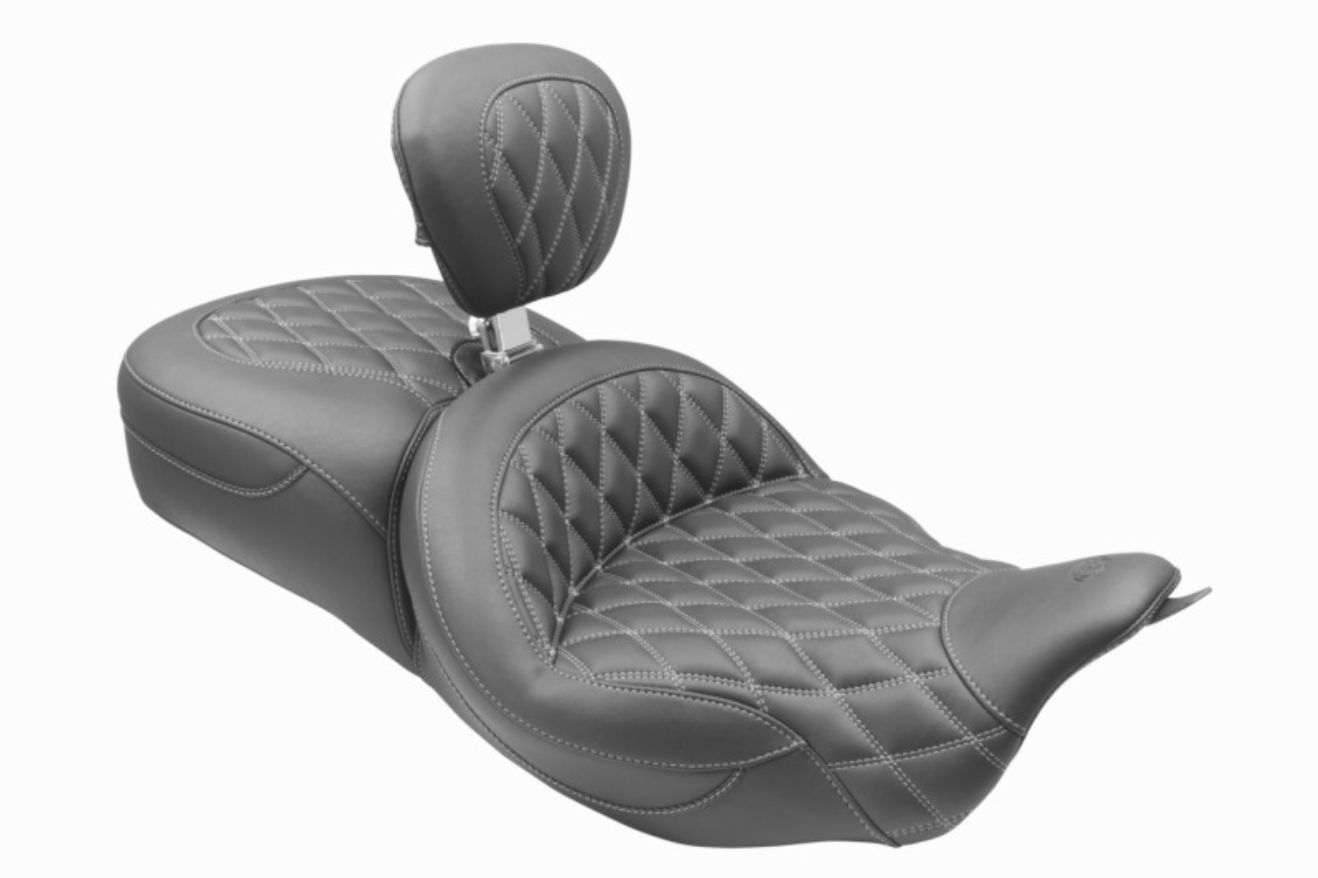 Picture of Mustang 08-25 Harley FL Touring Rd King Sp, Rd Glide Ltd, Dble Diamond ST Backrest - Black/GM