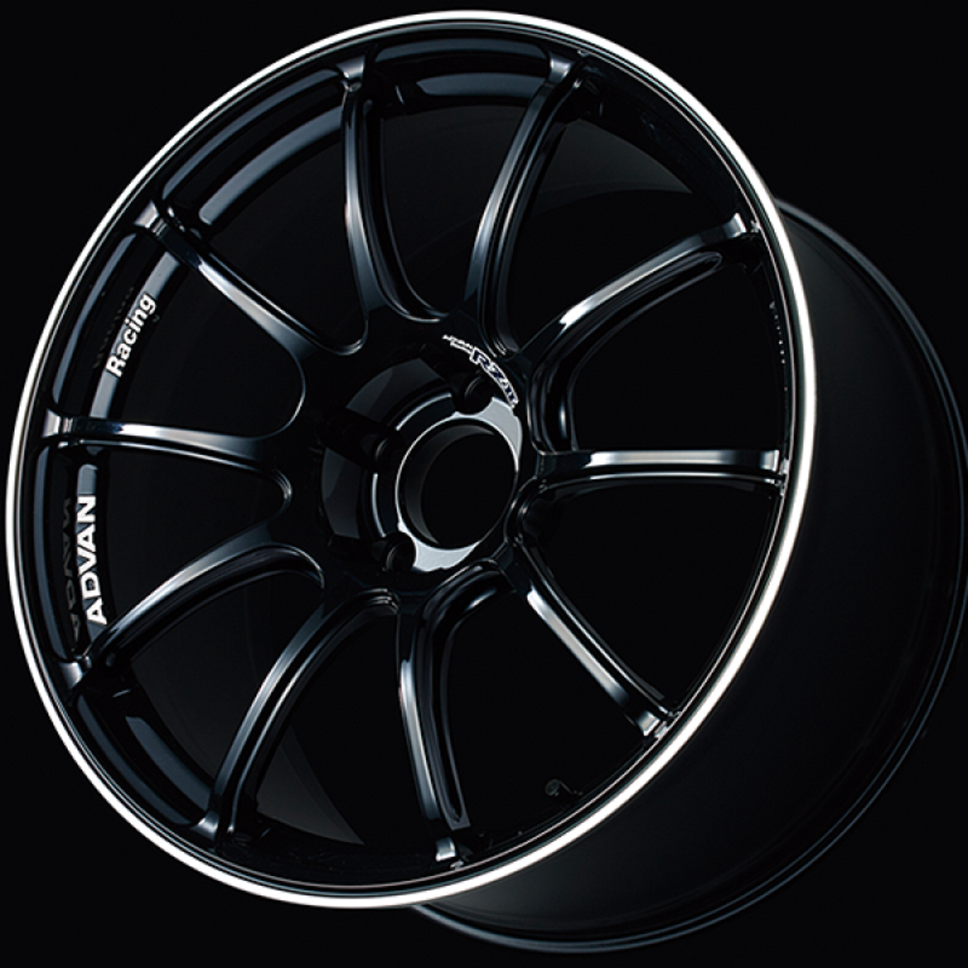 Picture of Advan RZII 15x7.0 / +30 Offset / 4x100 / 63mm Bore / Racing Gloss Black and Ring