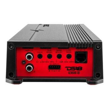 Picture of DS18 1-Channel Amplifier 1200/1ohm 900/2ohm 500/4ohm Watts RMS