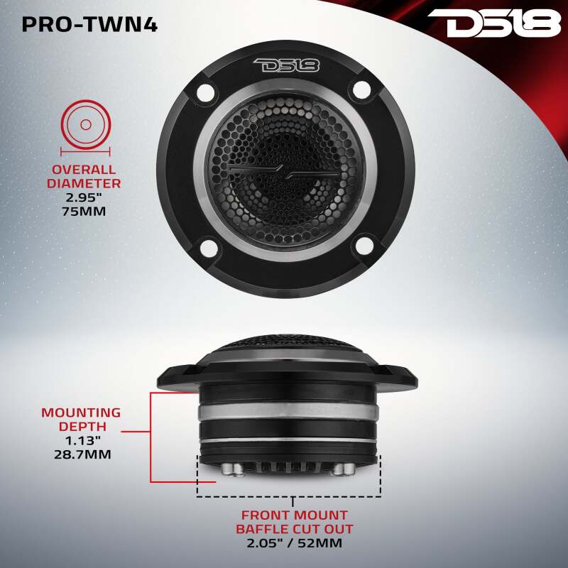 Picture of DS18 3in High Compression Neodymium Tweeter Hybrid Driver/Tweeter 140 Watts RMS 1in Pen Vc 4 ohm