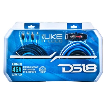 Picture of DS18 4-GA Amplifier Install Kit Advance- Blue