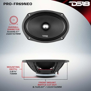 Picture of DS18 6x9in 250 Watts RMS 4 ohm Neodymium Full Range Loudspeaker