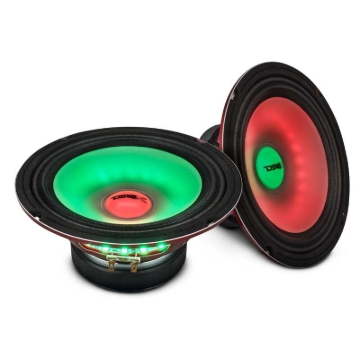 Picture of DS18 8in 275 Watts RMS 4 ohm Mid Range Loudspeaker w/ Translucent Dust Cap and Cone w/RGB LED Lights