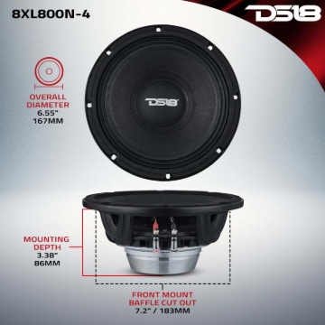 Picture of DS18 8in 400 Watts RMS 4 ohm Neodymium Mid-Range Loudspeaker