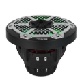 Picture of DS18 Hybrid Marine Speaker w/ Driver And RGB LEDs 6.5in 2-Way 250 Watts RMS 4 ohm Black w/ Covers