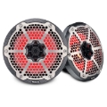 Picture of DS18 Hybrid Marine Speaker w/ Driver And RGB LEDs 8in 2-Way 350 Watts RMS 4 ohm Crbn Fiber w/ Cover