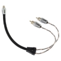 Picture of DS18 Level 3 RCA Wire Y Connector 1 Female to 2 Male Black