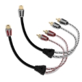 Picture of DS18 Level 3 RCA Wire Y Connector 1 Female to 2 Male Black + Red Kit