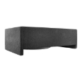Picture of DS18 Single 10in Shallow Subwoofer & Enclosure 300 Watt RMS Downfiring Sealed Black Carpet Amplified