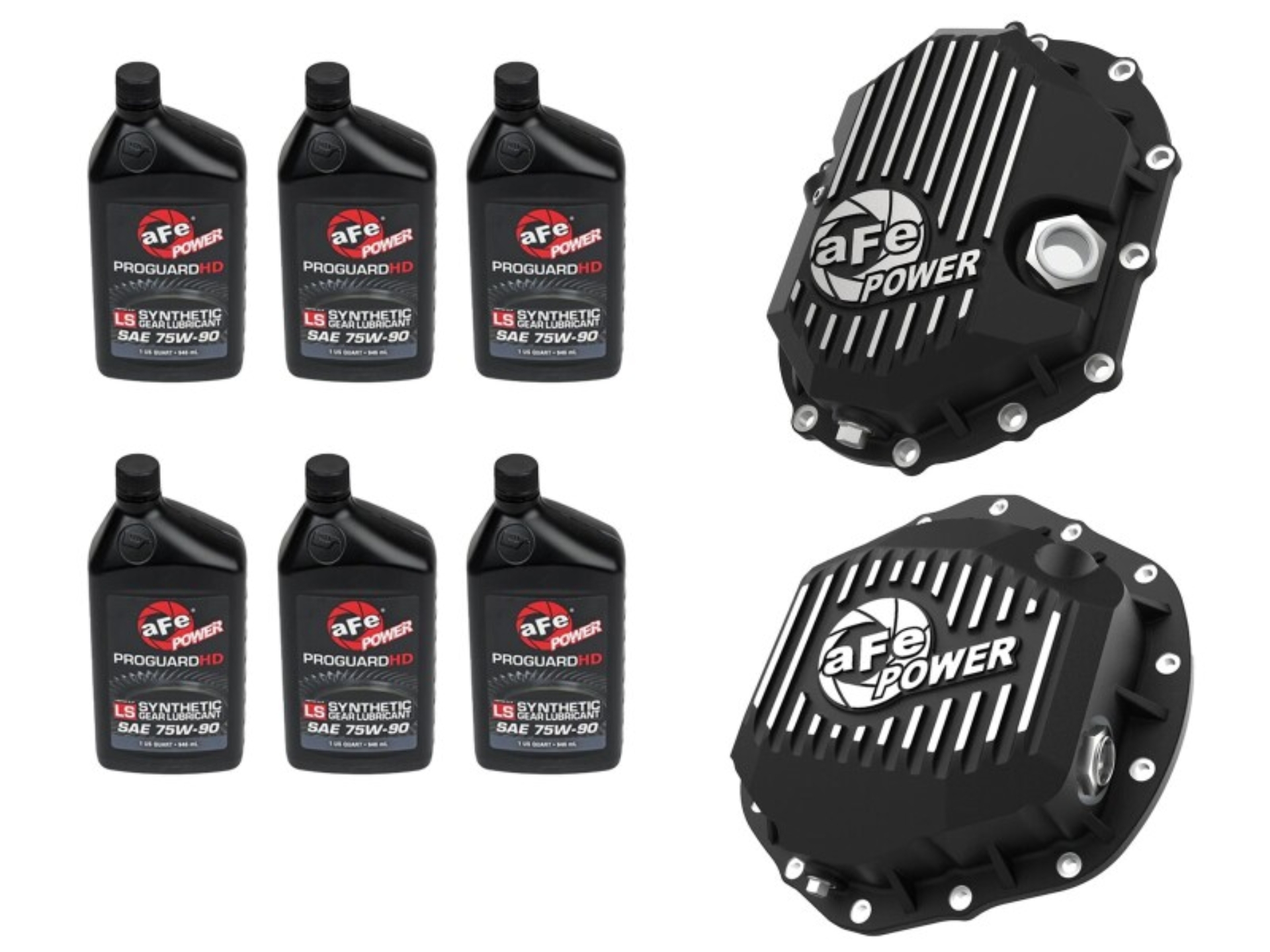 Picture of aFe Power Front/Rear Diff Cover Kit w/ Oil 20-25 GM Diesel Trucks V8 (AAM 9.25-12 & AAM 11.5-12-14)