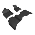 Picture of 3D MAXpider 19-24 Dodge RAM 3500 Crew Cab w/ Bench Seats Kagu 1st and 2nd Row Floormat - Black