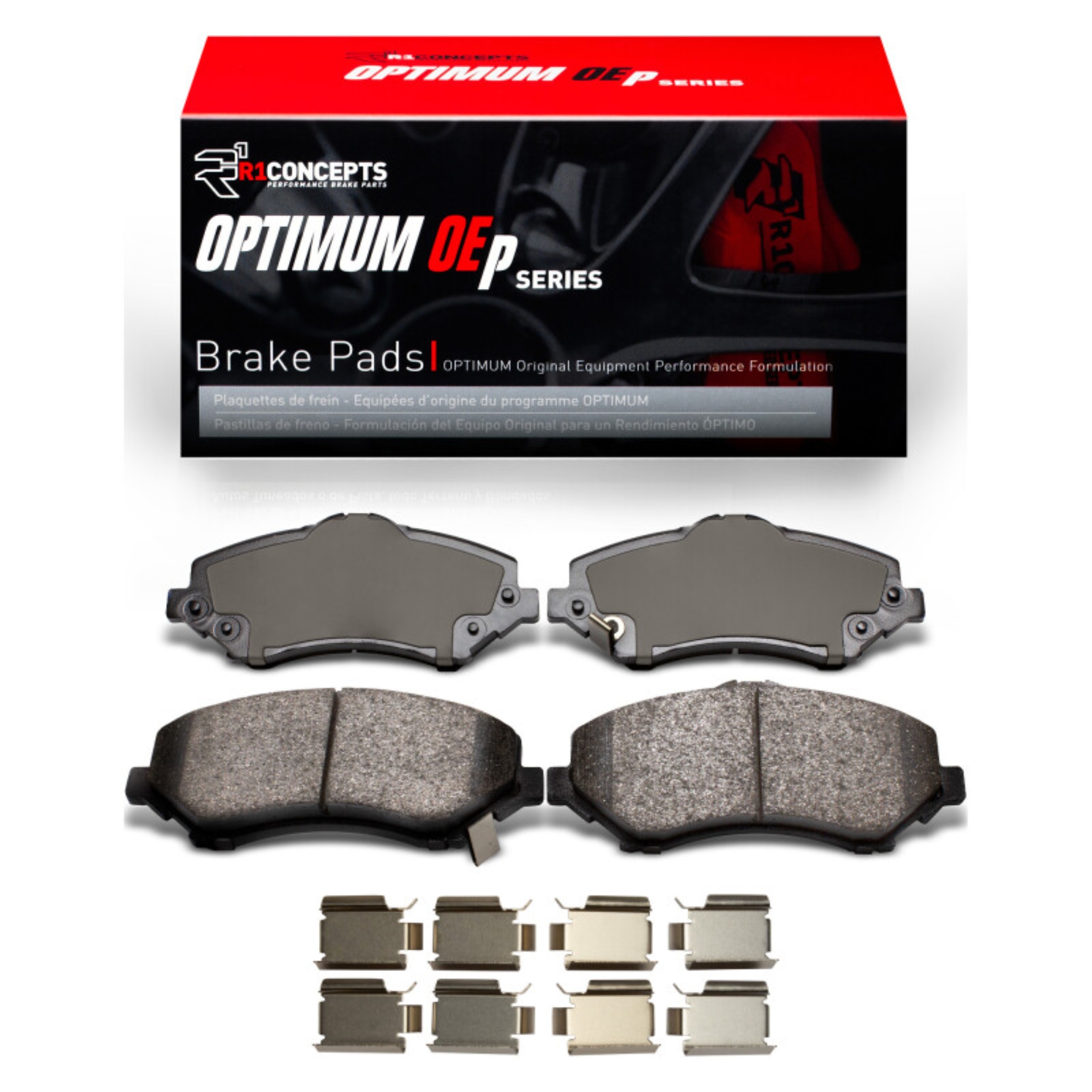 Picture of R1 2007-2018 Chrysler Town & Country Front R1 Optimum OE Pads & Hardware Kit