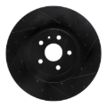 Picture of R1 2009-2015 Cadillac CTS Front Right Drilled & Slotted Black Brake Rotor