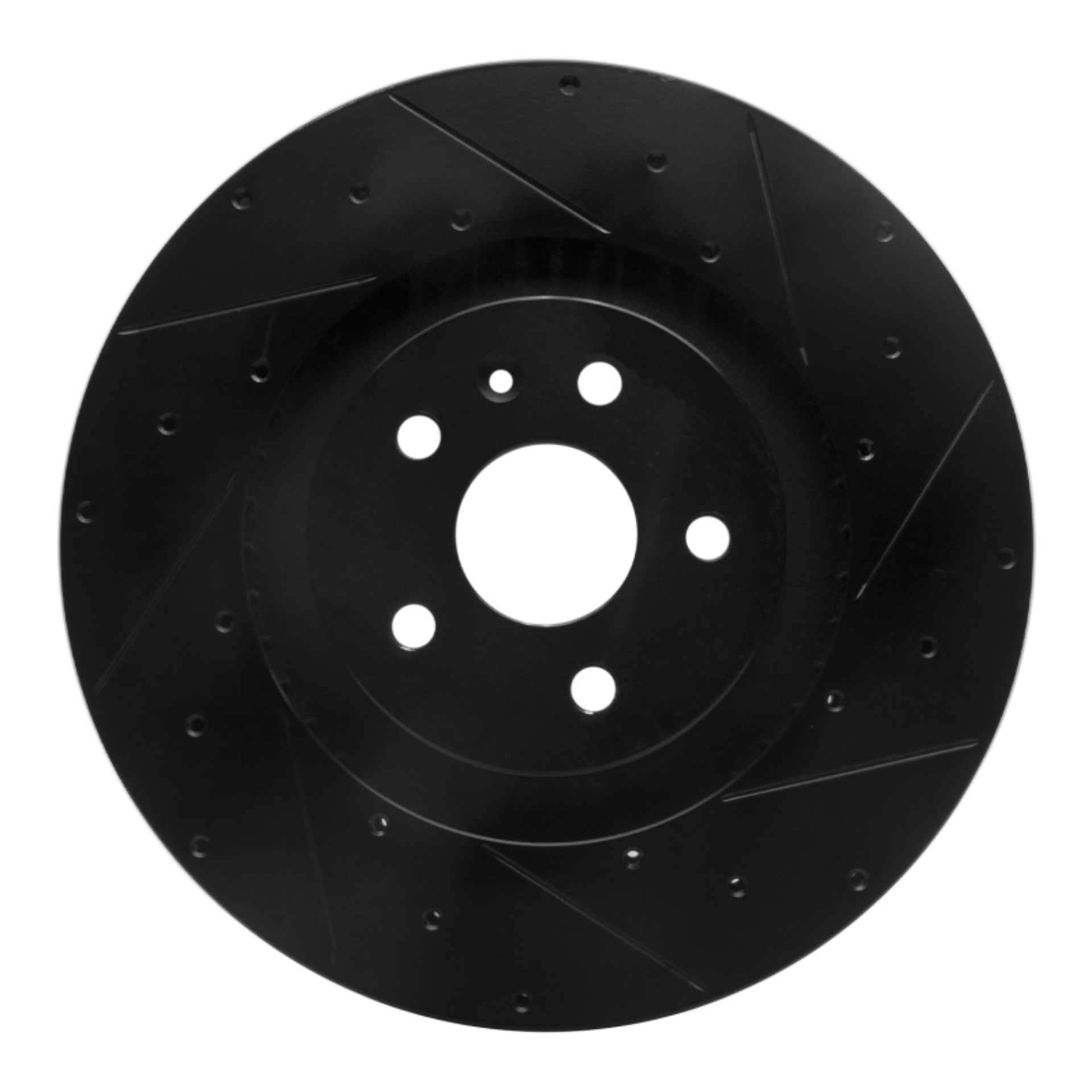 Picture of R1 2009-2015 Cadillac CTS Front Right Drilled & Slotted Black Brake Rotor