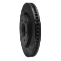 Picture of R1 2021-2025 Ford F-150 4WD Front Right Drilled & Slotted Black Brake Rotor