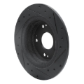 Picture of R1 05-17 Honda Accord Rear Left Drilled & Slotted Black Brake Rotor